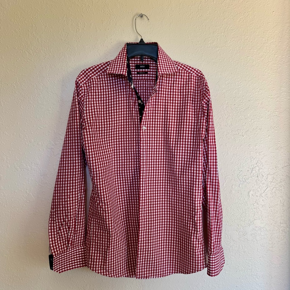 Men's Boss by Hugo Boss Checkered Shirt with Nautical Details